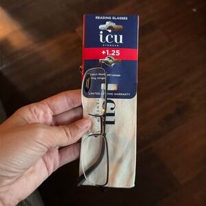 ICU Eyewear Tiburon Titanium Reading Glasses +1.25 Gunmetal 00670001T